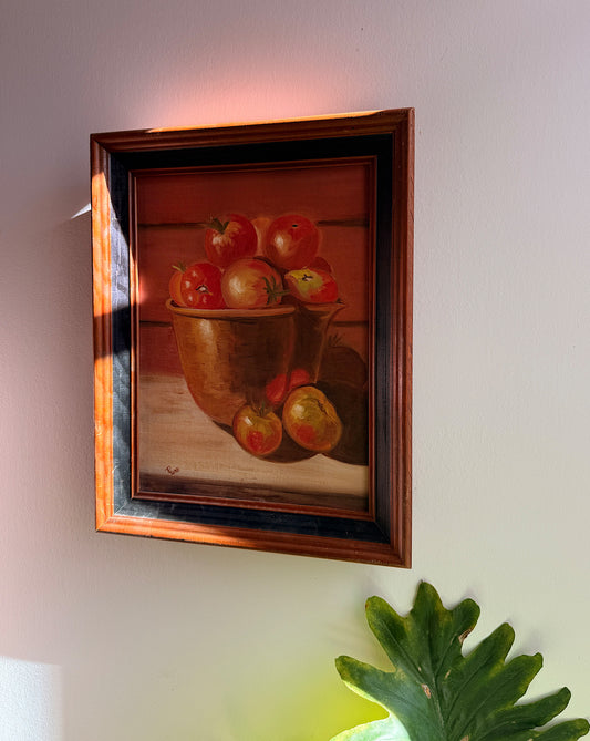 Garden Tomatoes Oil Painting by P. Lamb