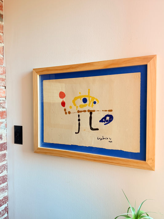 Original Miro-Style Painting, 1966