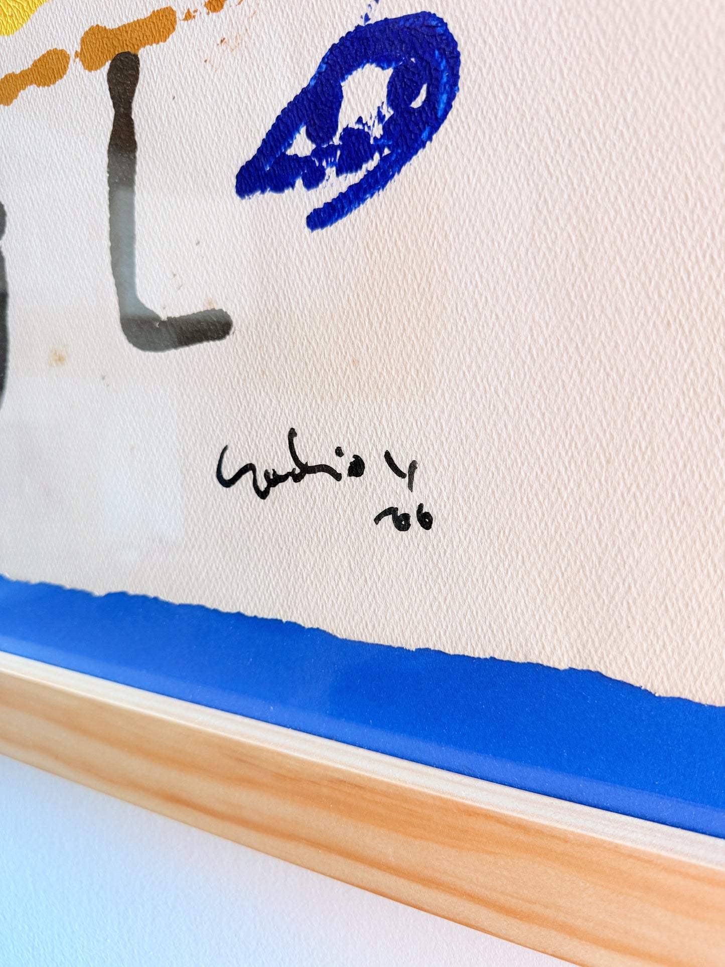 Original Miro-Style Painting, 1966