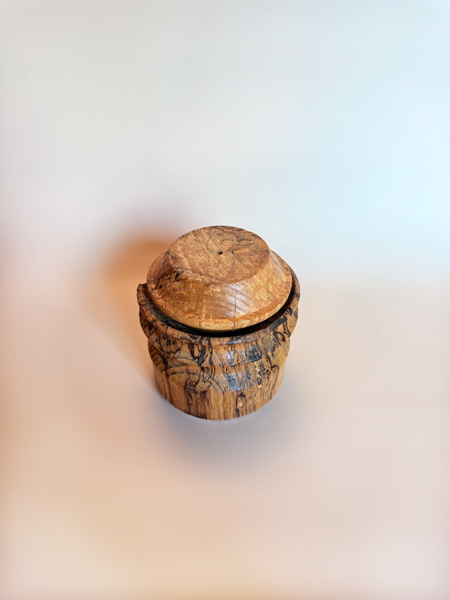 Studio Turned Spalted Wood Canister