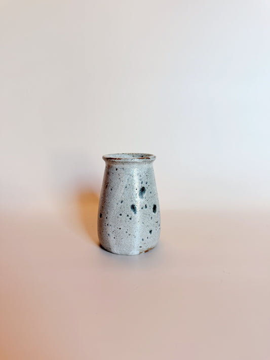 Miniature Grey Speckled Ceramic Studio Vase