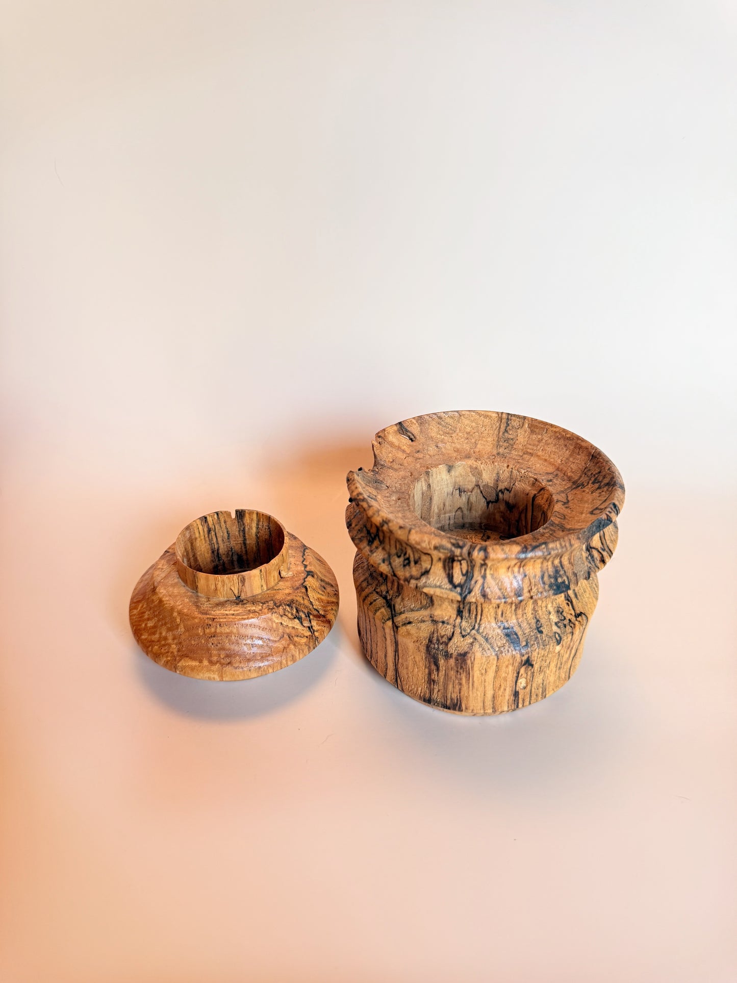 Studio Turned Spalted Wood Canister