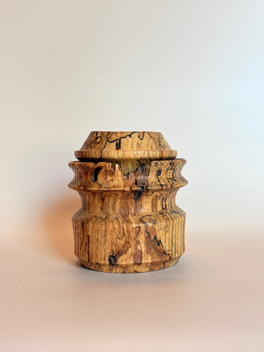 Studio Turned Spalted Wood Canister