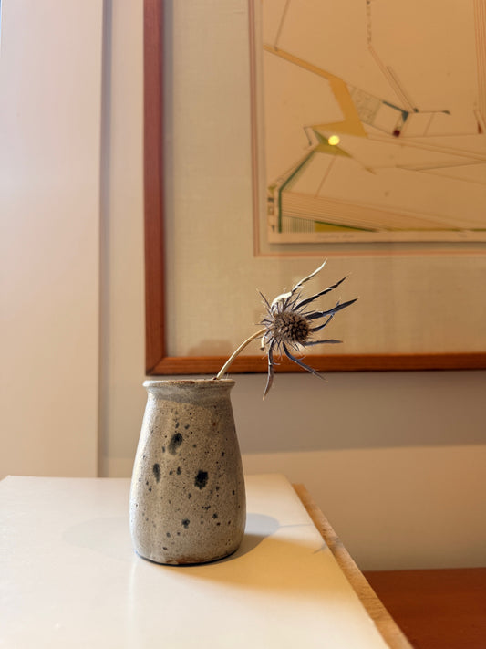 Miniature Grey Speckled Ceramic Studio Vase