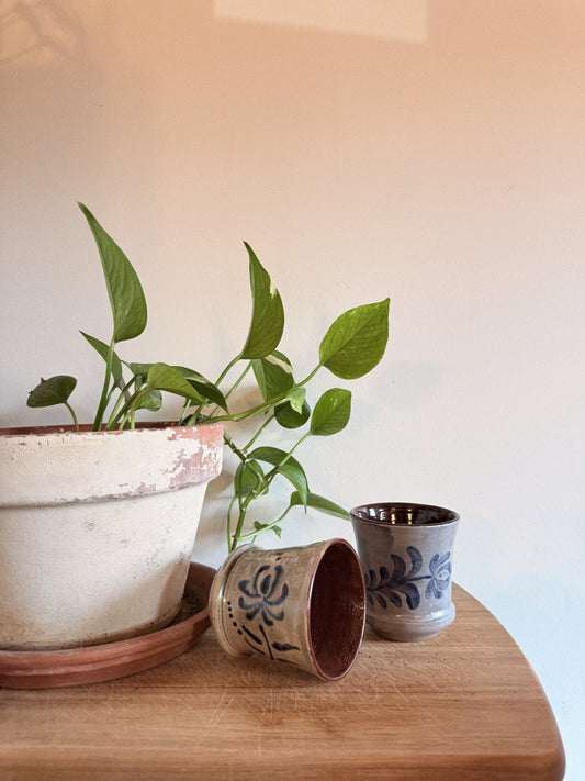 Cobalt Flower Cup Set