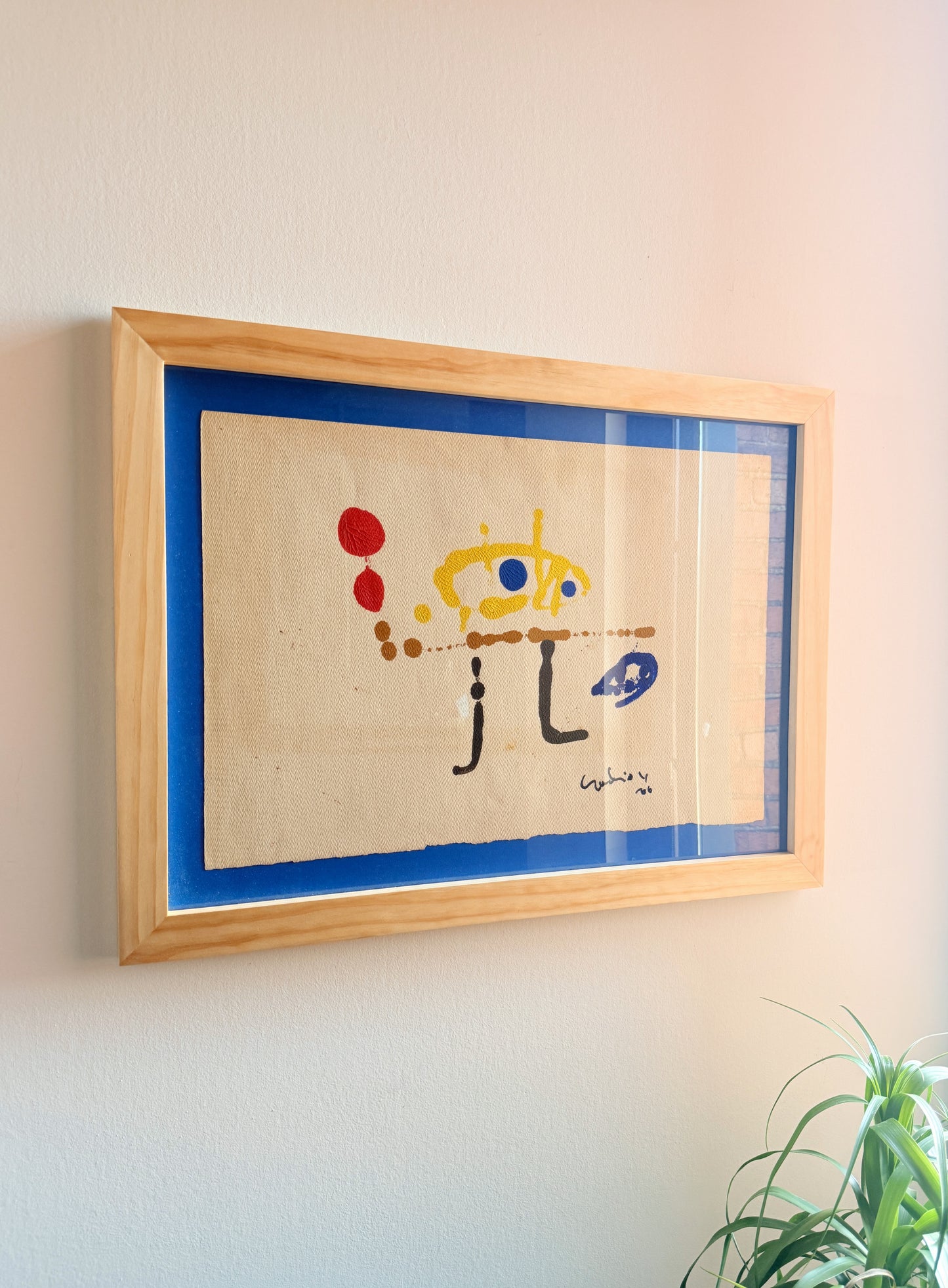 Original Miro-Style Painting, 1966