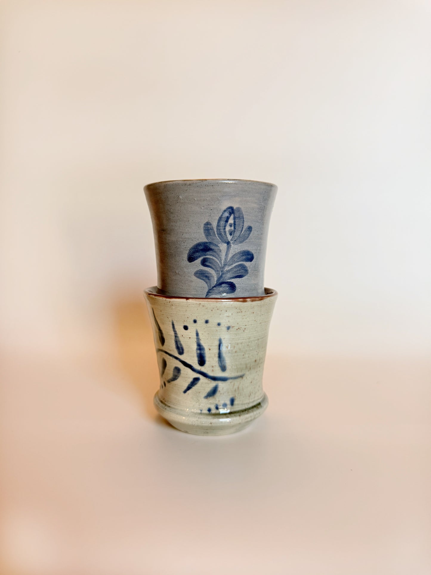 Cobalt Flower Cup Set