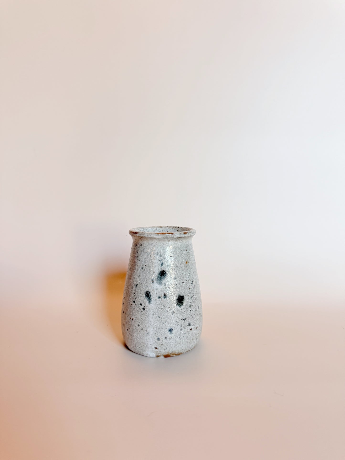 Miniature Grey Speckled Ceramic Studio Vase