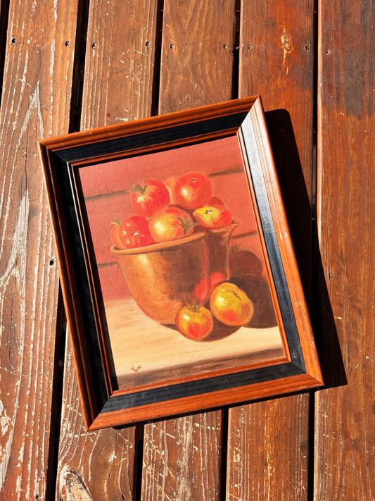 Garden Tomatoes Oil Painting by P. Lamb